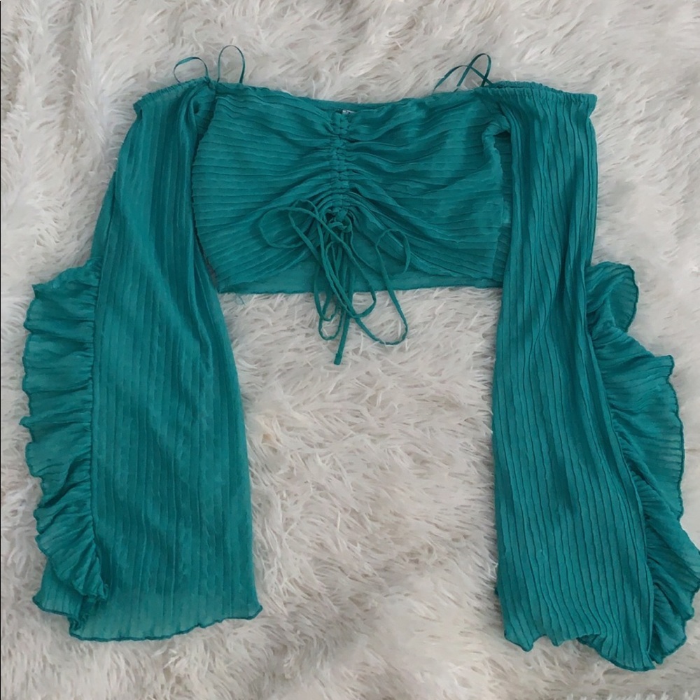 Zara green shirt